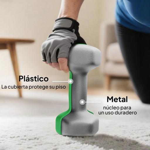 Juego de Mancuernas 2x1kg 2x2kg 2x3kg 2x4kg con Soporte de Almacenamiento para Ejercicio Entrenamiento Multicolor [4]