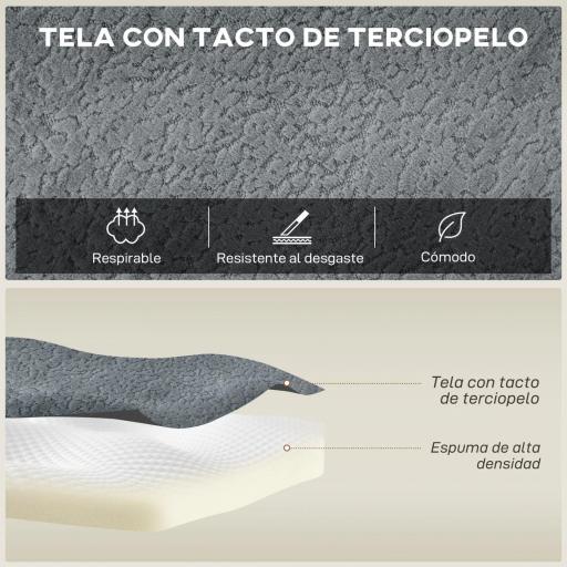 Sofá Seccional en Forma de U Sofá Modular con 2 Taburetes 2 Almohadas Reposabrazos Anchos sin Montaje Gris [3]