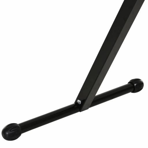 Soporte de Rodillo Plegable y Ajustable en Altura de 68-110 cm con Manivela de Bloqueo Carga Máx. 60kg / 90kg Caballete Telescópico Negro y Plata [9]