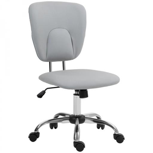 Silla de Oficina Giratoria con Altura Ajustable y Función Basculante para Escritorio Estudio 50x54x87,5-96,5 cm Gris [8]