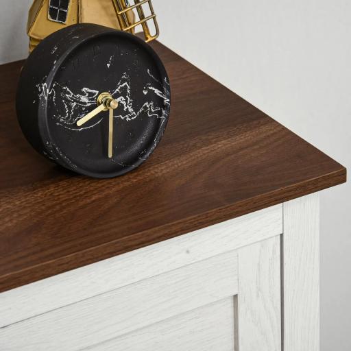 Aparador para Salón Armario de Almacenamiento con Puertas Dobles Cajón y Estante Ajustable 60x30x87,4 cm Blanco [3]