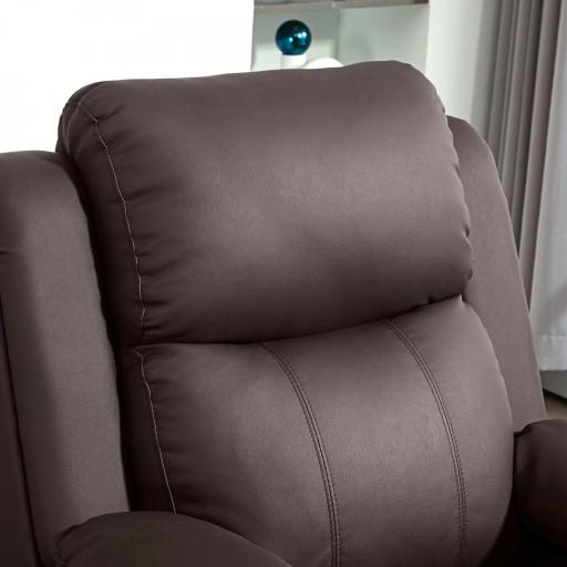 Sillón Relax Levanta Personas Sillón Elevador con Control Remoto Reclinación 160° Reposapiés 76x90x105cm Marrón [7]