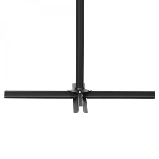 Sombrilla de Jardín Excéntrica 296x296x265 cm con Manivela Mosquitera y Base Cruzada para Terraza Patio Color Beige [6]