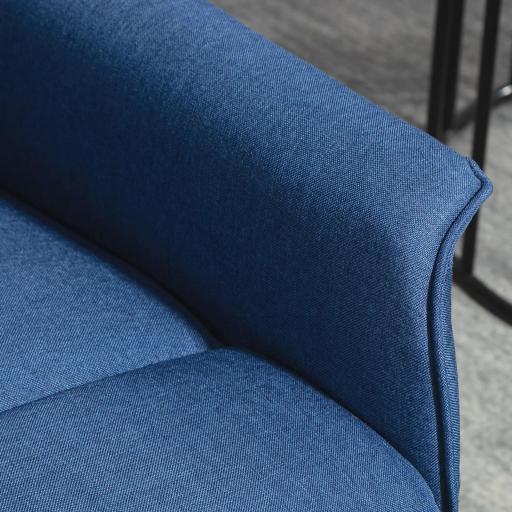 Sillón Relax Reclinable Eléctrico Levanta Personas con Mando a Distancia y Bolsillo Lateral Sillón Elevador Azul Oscuro [7]