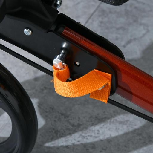 Andador para Ancianos Plegable de Aluminio con Asiento 4 Ruedas Altura Ajustable Frenos de Maneta Rojo y Negro [6]