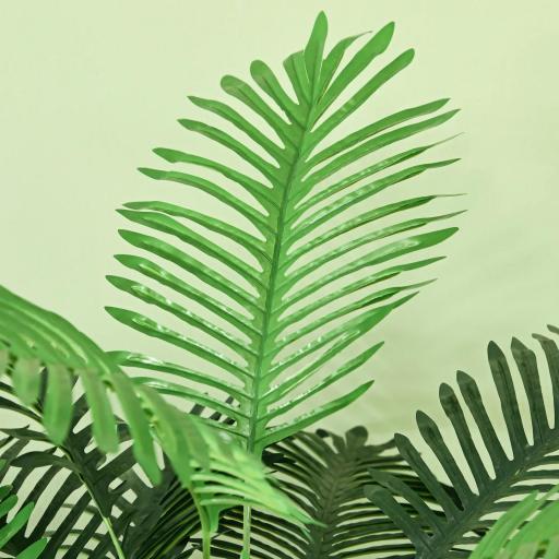 Planta Artificial Decorativa 160 cm Palmera Artificial con Maceta y Hojas para Interior Verde [5]