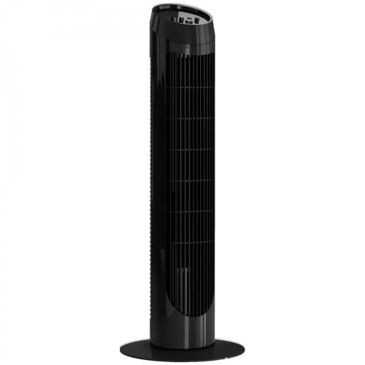 Ventilador de Torre 45W Ventilador Vertical Silencioso con 3 Velocidades Oscilación 70° para Salón Ø27x75 cm Negro [9]