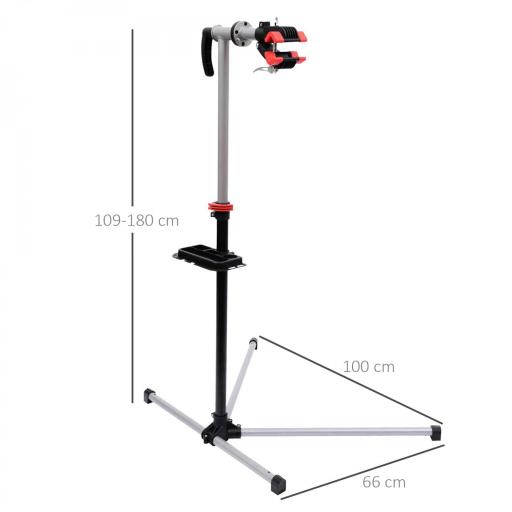 Soporte de Reparación Caballete de Bicicleta para Hogar con Altura Ajustable y Giratorio 100x66x180 cm Negro [1]