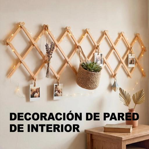 Enrejado de Jardín de Madera Extensible Soporte para Plantas Trepadoras Rosas y Parra 180x60 cm Marrón Claro [8]