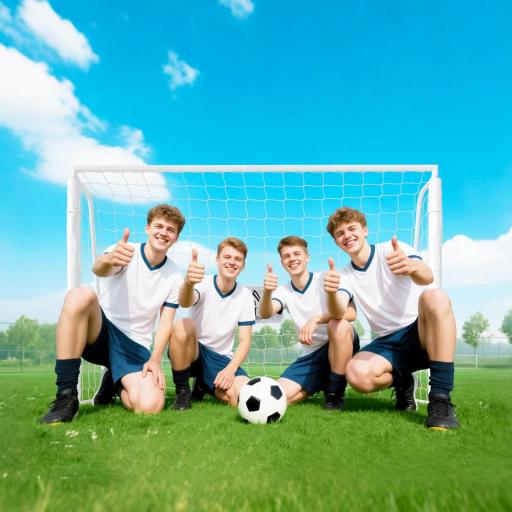 Portería de Fútbol con Soporte de Metal y Red para Entrenamiento de Fútbol en Jardín Aire Libre 186x62x123 cm Blanco [6]