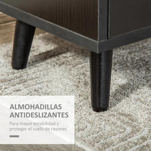 Estantería para Libros con 3 Estantes Abiertos y Cajón Librería Moderno para Almacenamiento Juguetes 40x30x129,5cm Negro [5]