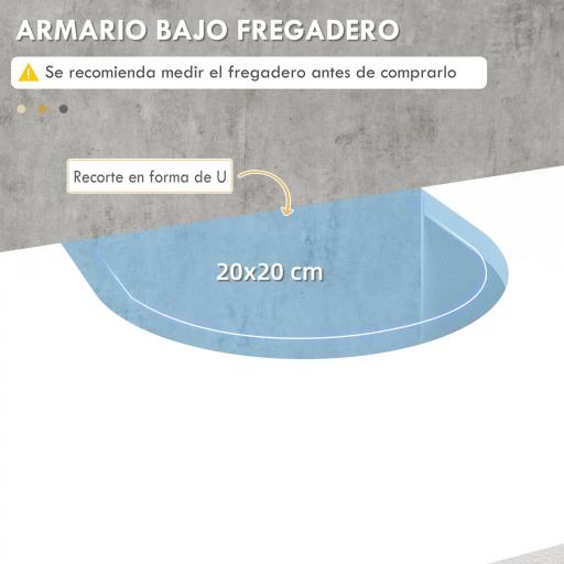 Mueble Bajo Lavabo de Pie con 2 Puertas y Estantes Ajustables Antivuelco Estilo Moderno 90x30x60 cm Blanco [2]
