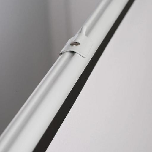 Pantalla de Proyección Manual con Soporte 100 Pulgadas Formato 4:3 para Interior y Exterior 203x152 cm Blanco [4]