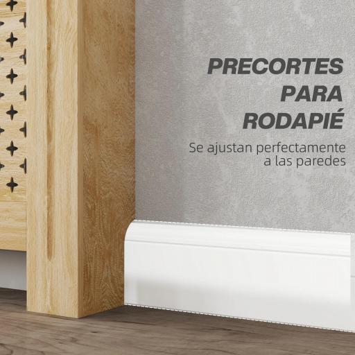 Cubreradiador de MDF Cubierta para Radiador para Salón Dormitorio Pasillo 78x19x82 cm Roble [3]