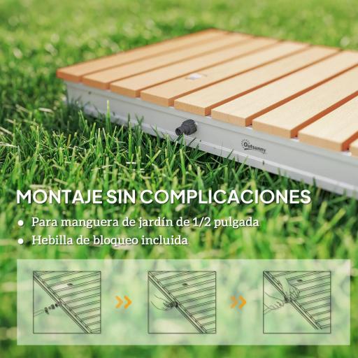 Ducha de Jardín de Suelo 70,5x55 cm con Chorro hasta 4 m con Estructura de Aluminio Resistente a los Rayos UV [6]