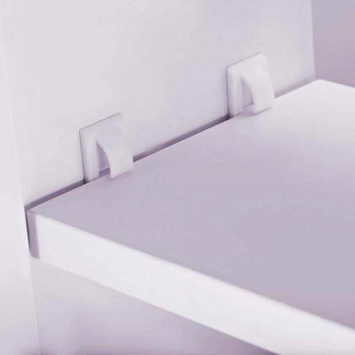 Armario de Baño con Espejo Armario de 2 Puertas con 3 Estantes Interiores Estilo Moderno para Dormitorio Salón 80x15x60 cm Lila Claro [5]