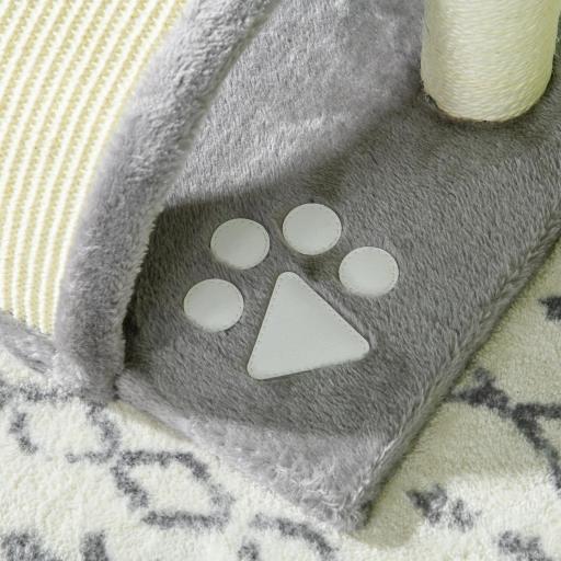 Árbol Rascador para Gatos Pequeños Altura 46 cm con Poste Tablero para Rascar Plataformas y Bola 35,5x37x46 cm Gris [6]