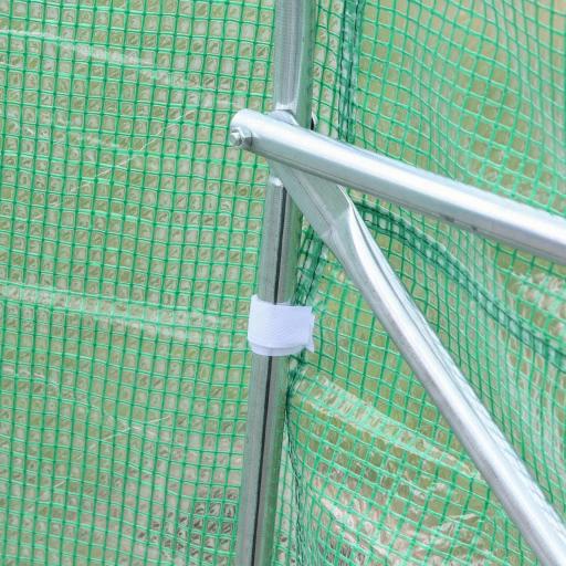 Invernadero de Túnel 450x300x205 cm Invernadero de Jardín con 6 Ventanas Cubierta de Polietileno PE 140 g/m² y Estructura de Acero para Cultivo Plantas Jardín Terraza Verde [7]