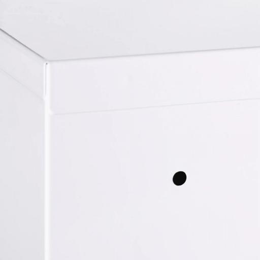 Botiquín de Pared Armario de Medicinas de Acero Armario con 3 Estantes y 2 Llaves para Baño 30x14x46 cm Blanco [6]