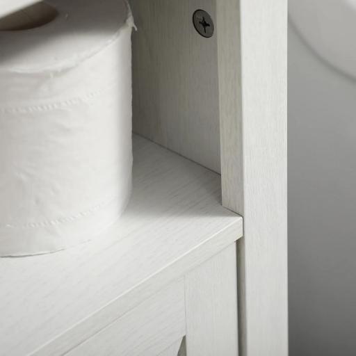 Mueble para Debajo del Lavabo de Madera Armario de Baño de Suelo Mueble Bajo Lavabo Pie con 2 Puertas 60x30x60 cm Blanco [6]