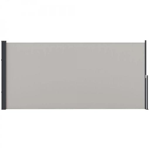 Toldo Lateral Retráctil Pantalla Enrollable Mampara de Privacidad Impermeable y Anti-UV Protege la Privacidad Gris Claro [9]