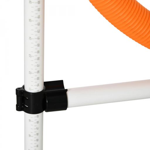 Set de Entrenamiento de Agilidad para Perros con Bolsa de Transporte Incluida 71x67x95 cm Blanco y Naranja [6]