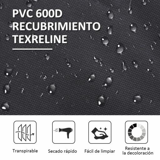 Cama de Acampada con 1 Bolsillo Lateral Bolsa de Transporte y Marco de Acero Carga 150 kg 190x68x52 cm Negro [3]