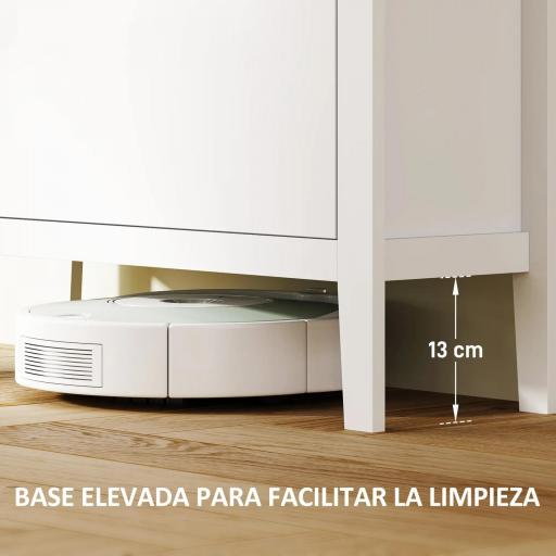 Zapatero Estrecho con 3 Compartimentos y Tiradores de Cuero PU para Pasillos y Recibidores 80x24x131 cm Blanco y Madera [4]