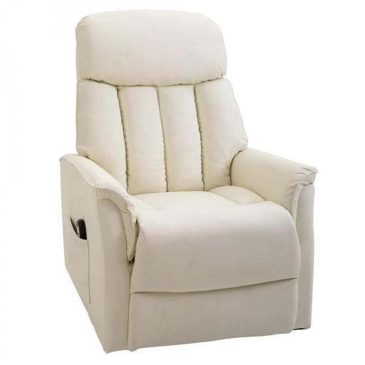 Sillón Levanta Personas Silla Reclinable Elevador con Reposapiés Mando a Distancia Reclinación 145° 80x94x104 cm Crema [9]