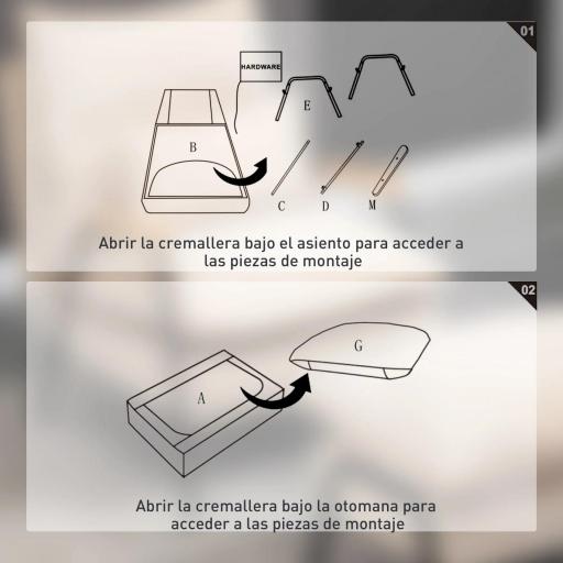 Sillón de Relax con Reposapiés Sillón Reclinable con Respaldo Ajustable Tapizado en Pana 68x91,5x88 cm Beige [5]