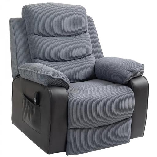 Sillón Relax Reclinable Eléctrico Levanta Personas con Mando a Distancia Puerto USB y Bolsillos Laterales Gris Oscuro [9]
