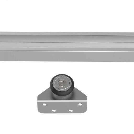 Herraje para Puerta Corredera 186 cm Kit de Accesorios para Puerta Corrediza de Madera con Riel de Metal [5]
