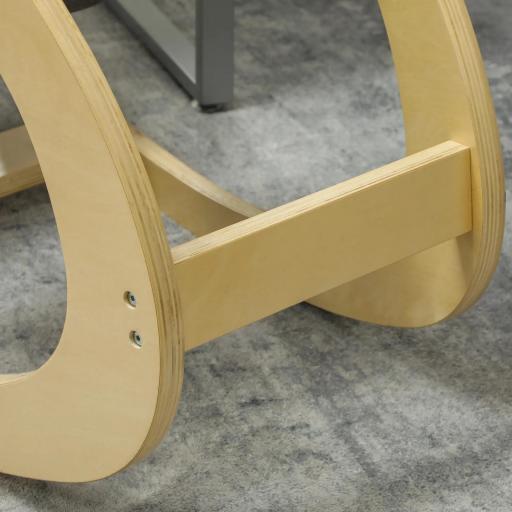 Silla Ergonómica de Rodillas Silla de Rodillas de Madera Taburete Ergonómico Cojín Acolchado 55x85x55 cm Gris [2]