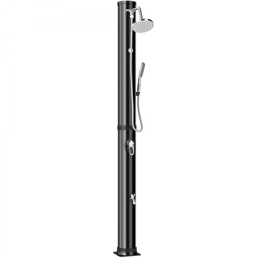 Ducha Solar Jardín 40L con Cabezal Ducha de Mano Grifo para Pies y Temperatura Ajustable Máx. 60 °C para Piscina Negro [9]