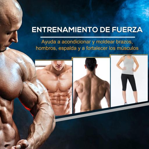 Mancuerna Hexagonal 15 KG con Barra de Conexión Metálica para Entrenamiento en Casa Gimnasio Oficina Negro y Plata [3]