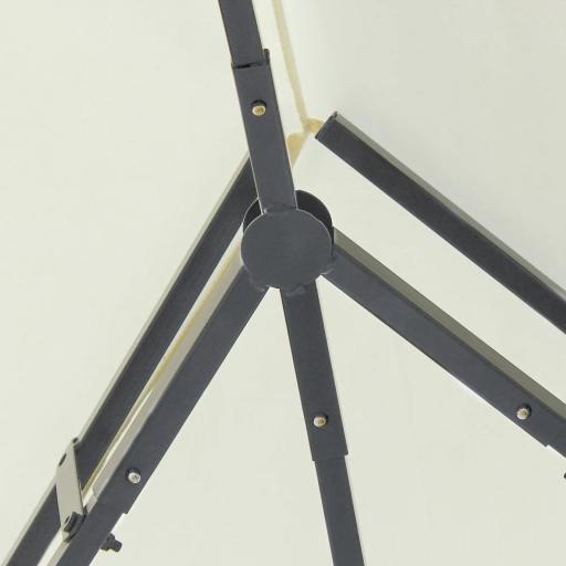 Gazebo de Exterior 3x4 m con Paredes Laterales Doble Techo 6 Puertas con Cremallera y 8 Orificios de Drenaje Crema [5]