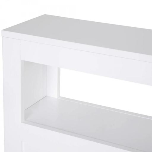 Mueble de Baño 2 Cajones Ahorra Espacio con 4 Ruedas 16x52x71,5 cm Blanco [5]