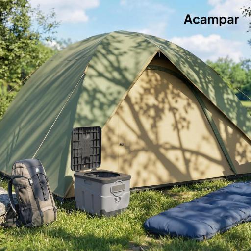 Inodoro Portátil WC Portátil de PP con 12 Paquetes de Agente Solidificante y 12 Bolsas Carga 100kg Exterior Gris Oscuro [7]