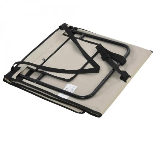 Conjunto de 2 Esterillas de Playa con Respaldo Reclinable y Bolsa de Transporte para Jardín Camping 142x51x40 cm Beige [5]