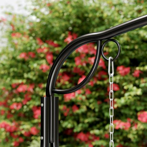 Soporte para Columpio de Metal Estructura Resistente con Patas en A para Exterior 172x126x170 cm Acabado en Bronce [6]