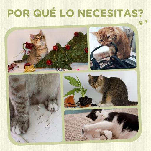 Poste Rascador para Gatos 79 cm Arañador para Gatos con Bola Colgante Poste de Yute 59,5x39x79 cm Beige y Crema [4]