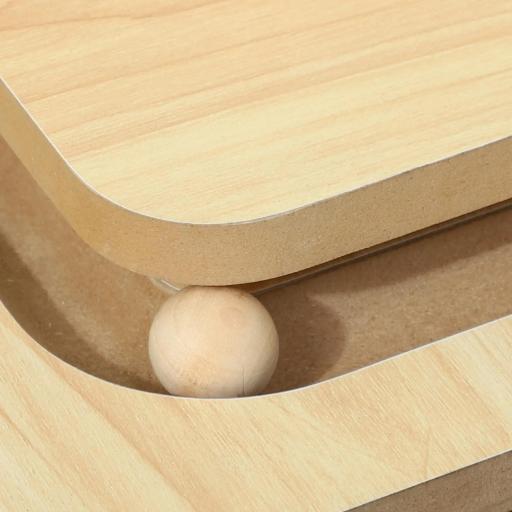 Rascador para Gatos Arañador para Gatos con Bola Colgante Juguete de Pelota de Pista y Poste de Sisal Roble [6]