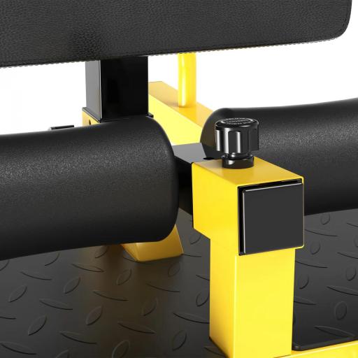 3-en-1 Máquina Equipo de Sentadilla para Ejercicios Abdominales Tablero Supino Multifuncional Ayuda en Cuclillas Equipo Amarillo [7]