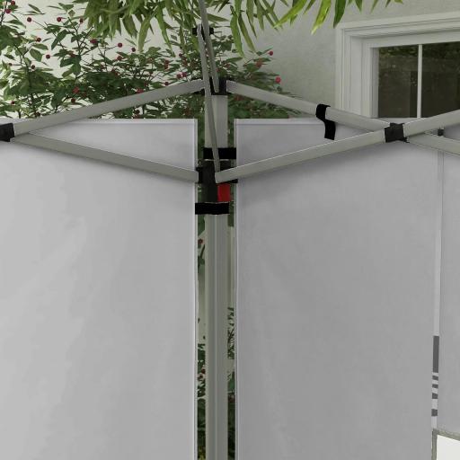 Paredes Laterales para Carpa de 3 x 3 / 3 x 4 m 2 Paneles de Tela Oxford de 295x195 cm con Ventana para Fiestas Gris [5]