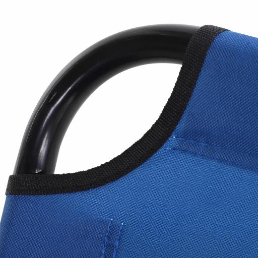Tumbona Plegable Reclinable con Ángulo Ajustable de 5 Posiciones para Jardín Exterior Piscina Terraza Camping Carga 120 kg 188x56x28 cm Azul [6]