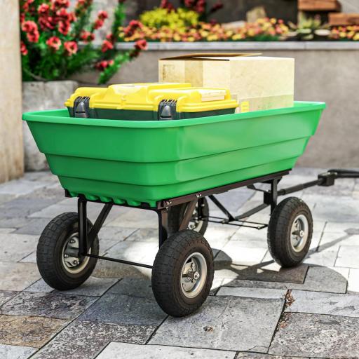 Juego de 4 Ruedas para Carretilla Neumáticos de Goma Ø255 x 75 mm Eje de 16 mm Carga 80 kg Negro [7]