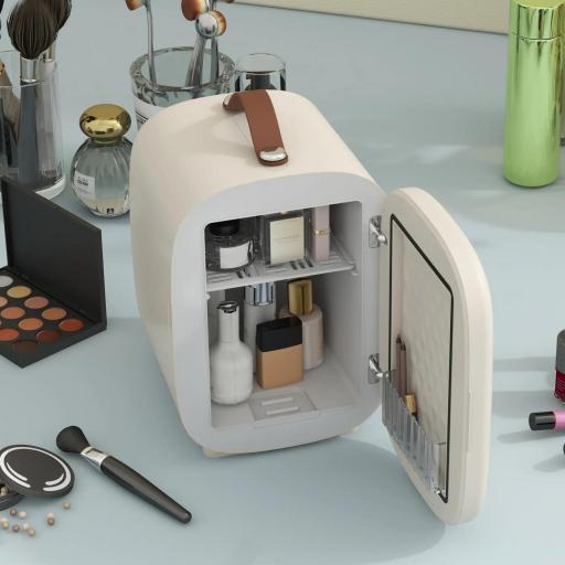 Nevera para Maquillaje 4L Nevera Cosméticos 9V/240V para Enfriar y Calentar Mini Frigorífico 20,3x26,3x28 cm Crema [5]