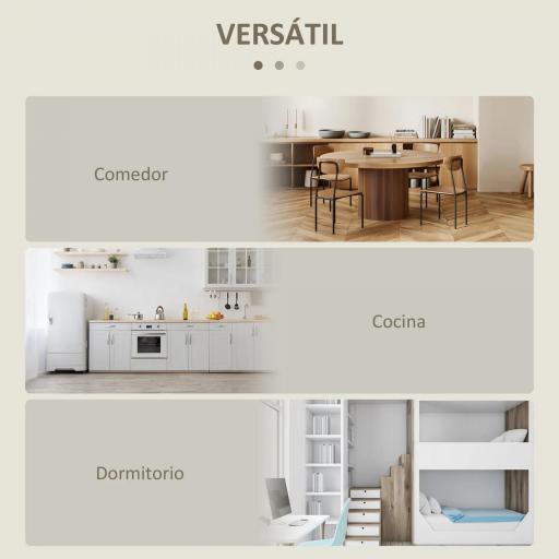 Mesa Plegable de Comedor Mesa de Cocina Plegable con 2 Alas Abatibles Mesa Plegable para 2-4 Personas 104x76x73,7 cm Blanco [4]