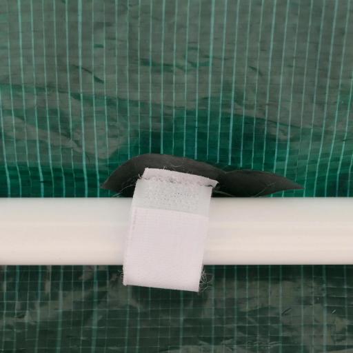 Carpa Desmontable 3x3 m Cenador Pabellón de Jardín con 4 Orificios de Drenaje y Marco de Acero para Terraza Patio Verde [7]