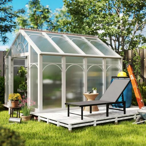 Tumbona Reclinable de Jardín Exterior con Respaldo Ajustable en 5 Posiciones y Marco de Acero 166x60x84 cm Gris [5]